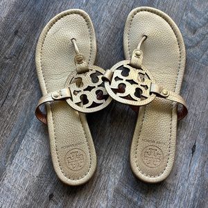 Tory Burch Gold Miller Sandals